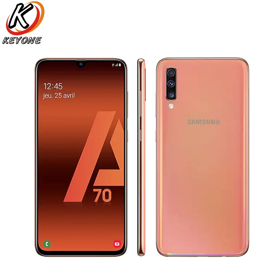 Мобильный телефон samsung Galaxy A70 с глобальной версией, A705FN-DS, 6,7 дюймов, 6 ГБ ОЗУ, 128 Гб ПЗУ, Snapdragon 675 20:9, экран капли воды, смартфон