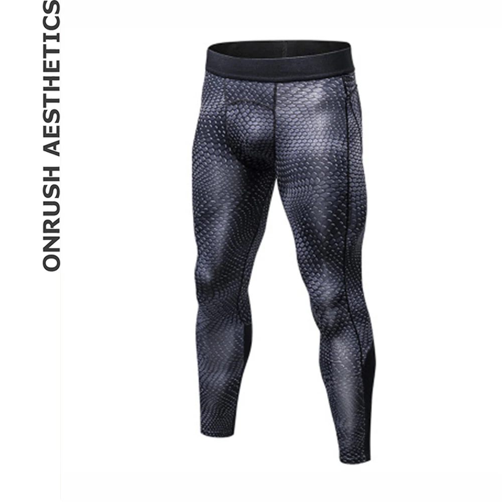 OA Для мужчин's Pro Фитнес тренировочные трико 3D Печать Slim Fit эластичные дышащие узкие брюки Бодибилдинг быстросохнущая брюки для бега