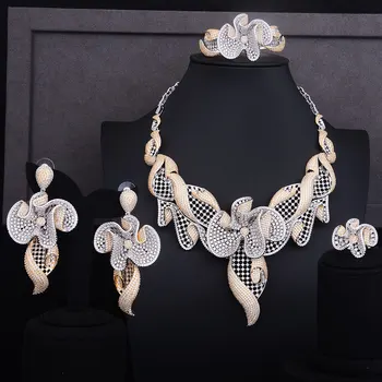 

GODKI Luxury Morning Glory Flower Women Wedding Cubic Zirconia Necklace Earring Saudi Arabia Jewelry Set Jewellery Addiction