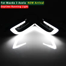 MOTORFANSCLUB автомобиля стайлинг DRL Для Mazda 3 Axela 2017 Дневные Ходовые Огни противотуманные фары крышку лампы 12 В Дневного Света