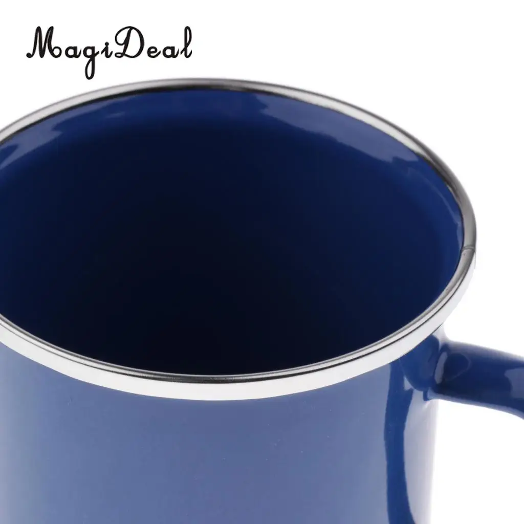 MagiDeal Camping Enamel Mug Cup Enamelware Tea Coffee Mug Vintage Style Great Gift