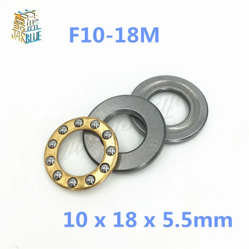 10 x 18 x 5.5mm Steel 3-Part Axial Thrust Ball Bearing Model F10-18M Qty:10