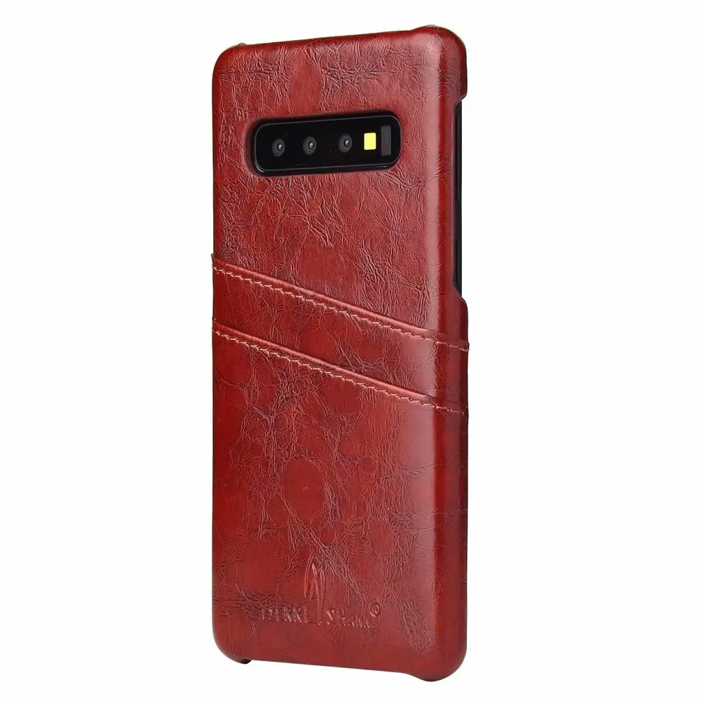 HengLiTai спортивный ретро кожаный чехол для samsung Galaxy S10/S10 Plus/S10E Роскошный Черный Коричневый чехол с ремешком - Цвет: brown