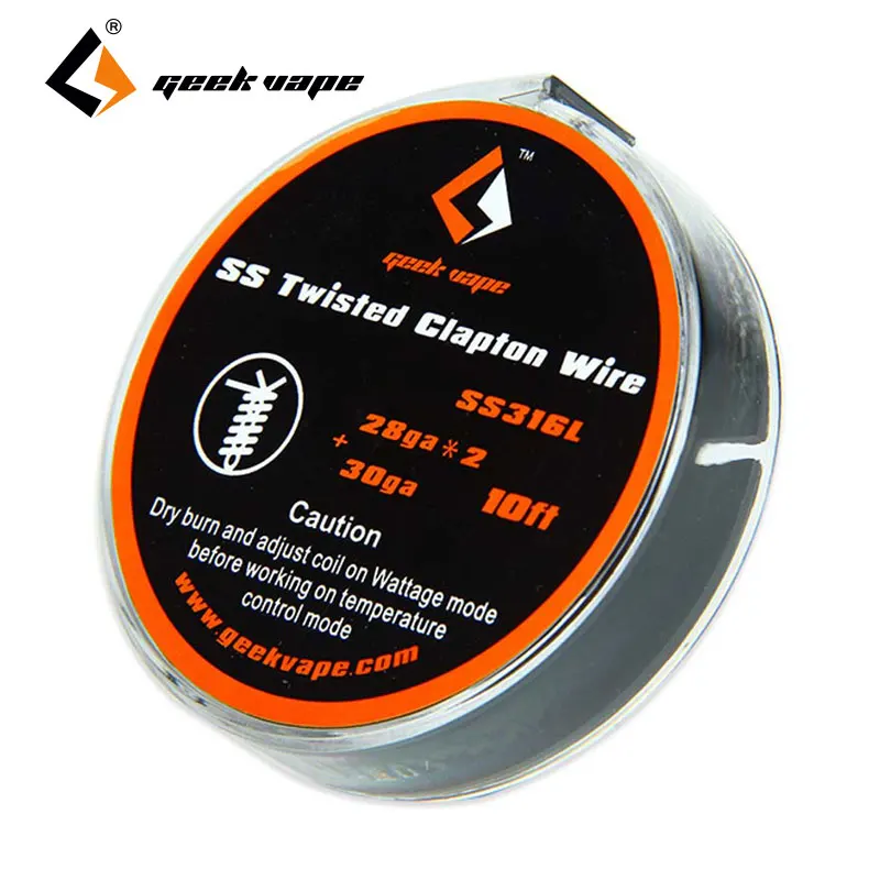 10ft GeekVape Clapton SS316 Tape Wire DIY Coils 28GA*2/Paralleled 26GA