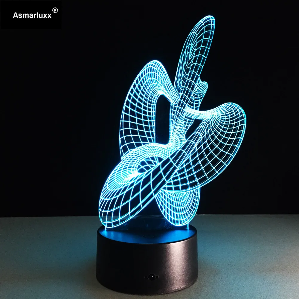 Абстрактный круг спираль Bulbing 3D светодиодный светильник голограмма иллюзии 7 цветов Изменение декора лампы Лучший ночной Светильник подарок для дома