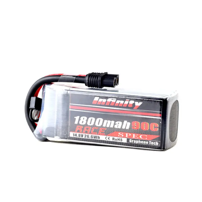 Высокое качество lipo Батарея для Бесконечность 1800 мАч 90c 14.8 В 4S1P Race spec модели RC Quad