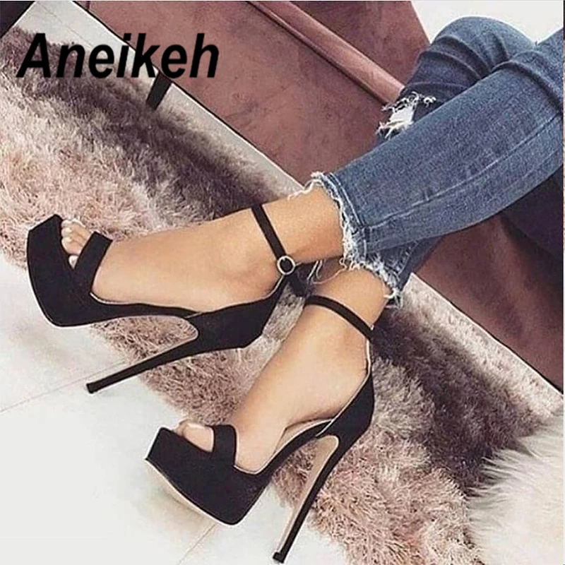 Aneikeh 2021 Новинка 14 5 см сандалии на высоком каблуке платформе летние сексуальные с