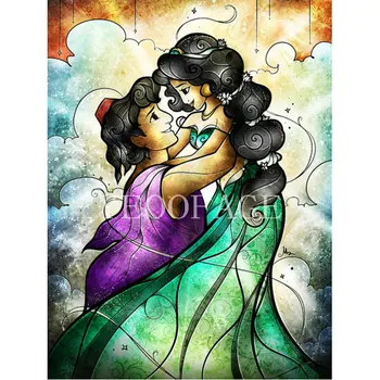 

DIY Diamond Painting picture Full Cross stitch kits Icons Diamond Embroidery Couple cartoon Mosaic pattern Needlework