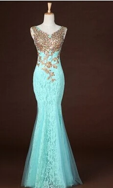 Кружево ну вечеринку возвращения домой выпускного платья официальный повязки mj632 с v-образным вырезом кружево vestido де феста - Цвет: LIGHT BLUE