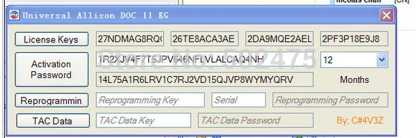 Большая Акция диагностическое программное обеспечение Allison DOC v11.0.3 + генератор