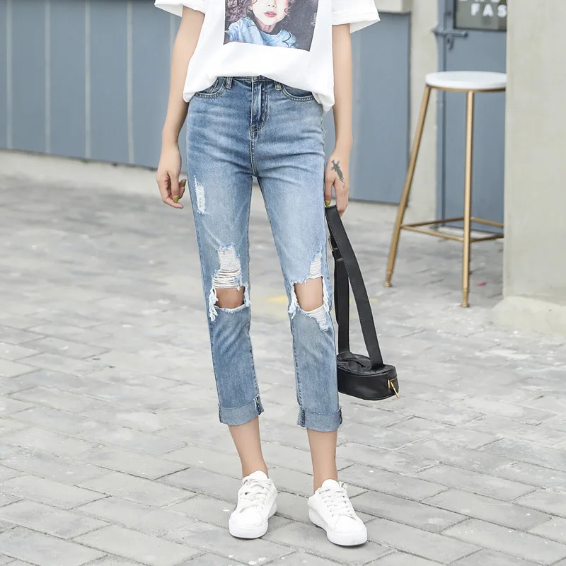 cute ripped mom jeans