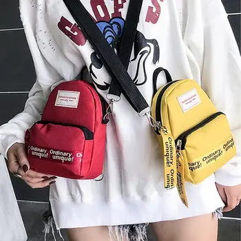 

Woman Mini Letter Printed Backpack Cute Students Shoulder Bags Korean Style Child Small Backpack Chic Messenger Crossbody Bags