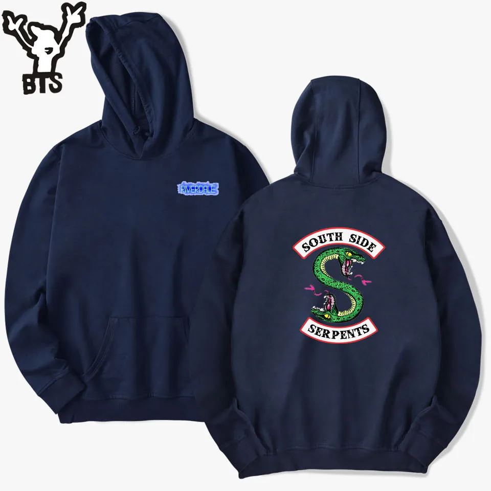 

BTS Riverdale Oversized Hoodie Men Navy Blue Black Autumn Hoodie Men Sweatshirt Hoodie Sweatshirt Men Streetwear Plus Size 4XL