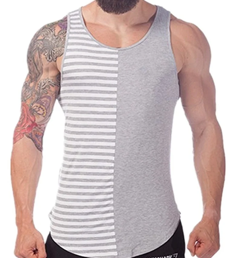 

ZOGAA Fitness Clothing Mens Tank Tops Fashion Stitching Men Clothes 2018 Gym Tank Top Men Plus Size S-XXXL Sleeveless Blouse