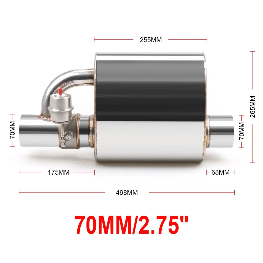 Глушитель выхлопа с клапаном выхлопа из нержавеющей стали Электрический выхлоп комплект дистанционного управления Размер: " /2,25"/2," /2,75"/3"