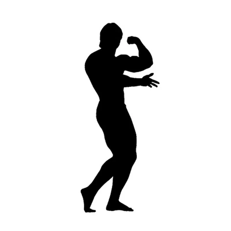 

9*21.5CM Bodybuilder Biceps Show Car Sticker Decals Reflective Car Window Gym Motorcycle Decorative Stickers C2-0098