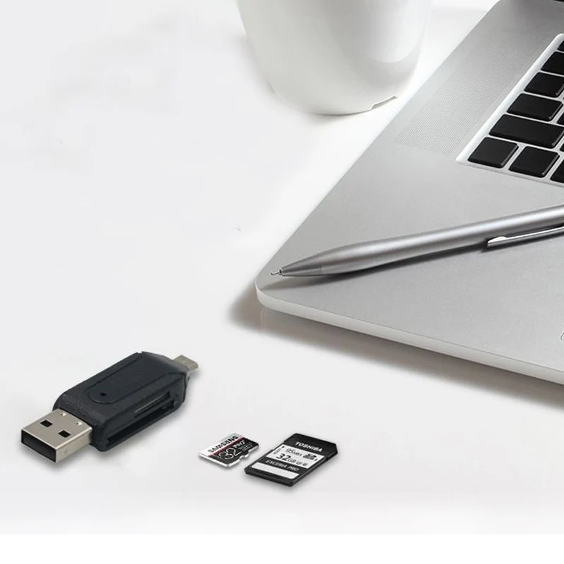 10 шт. 2 в 1 USB OTG кардридер Micro USB OTG TF/SD кардридер телефон удлинитель-переходник Micro USB OTG адаптер