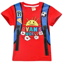 Детские футболки Ryan's World футболка с круглым вырезом из хлопка для мальчиков и девочек летняя одежда с рисунком для подростков футболка для малышей Детские футболки Ryan's World футболка с круглым вырезом из хлопка для мальчиков и девочек летняя одежда с рисунком для подростков футболка для малышей