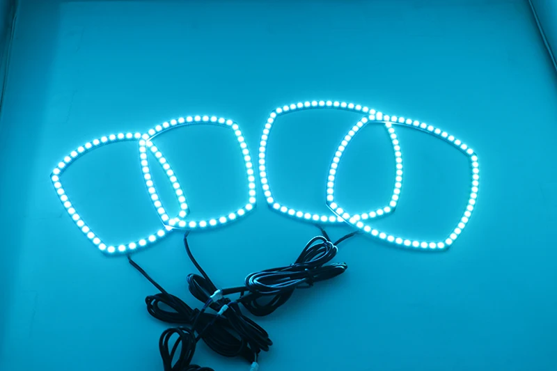 Ультра яркий 5050 SMD многоцветный RGB светодиодный набор ангельских глаз с пультом дистанционного управления для Dodge charger 2011 2012 2013 Автомобильный Стайлинг