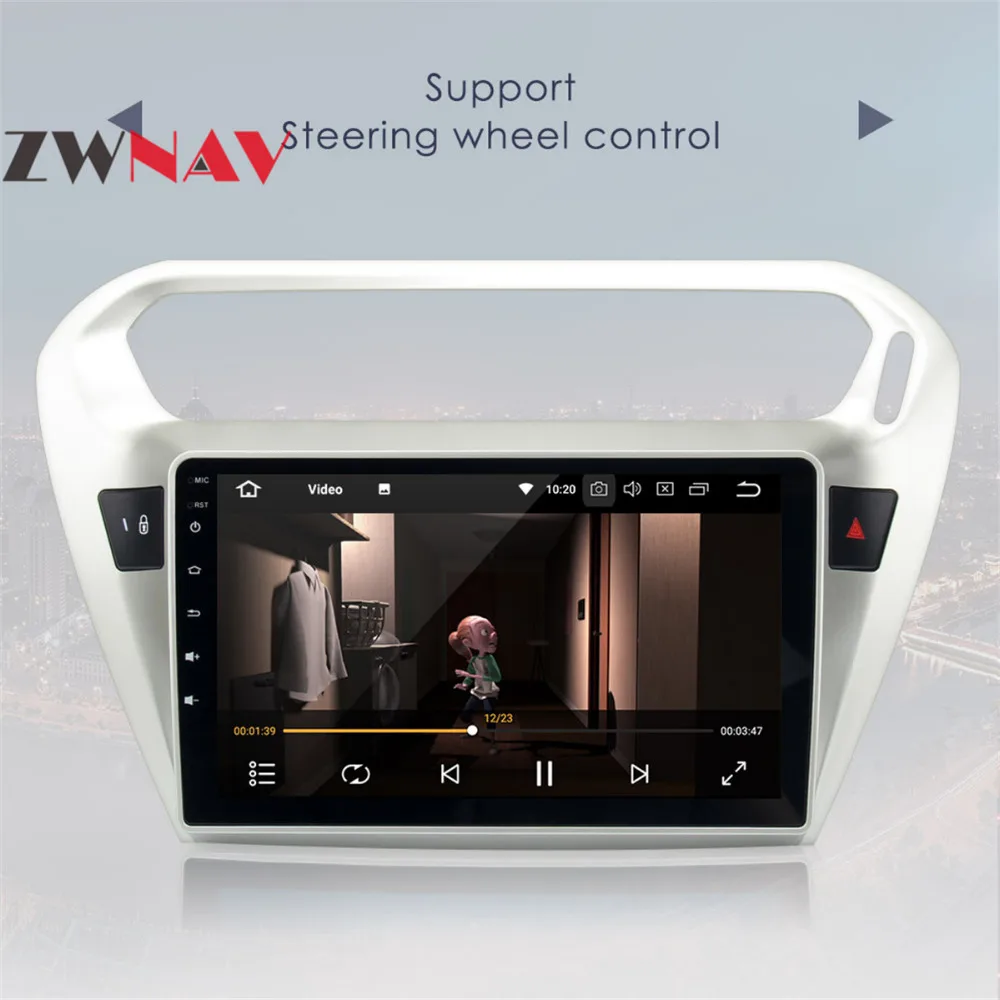 Flash Deal ZWNAV Android 8.0 Car GPS Navigation DVD Player For PEUGEOT 301 Citroen Elysee 2014 2015 2016 2017 Multimedia Radio 9 Inch 4