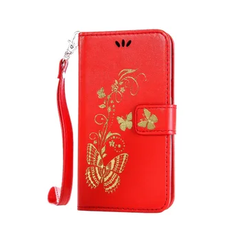 

20pcs/lot Gilding Butterfly 3 card+photo frame pouch leather cover case for Samsung Galaxy A3 A5 A7 2016 A310 A510 A710 cases
