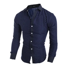 New 2018 Brand Men Shirt Long Sleeve Men Slim Fit Dress Shirt Camisa Masculina Brand Casual Shirt Men Clothes Mens Print Shirts