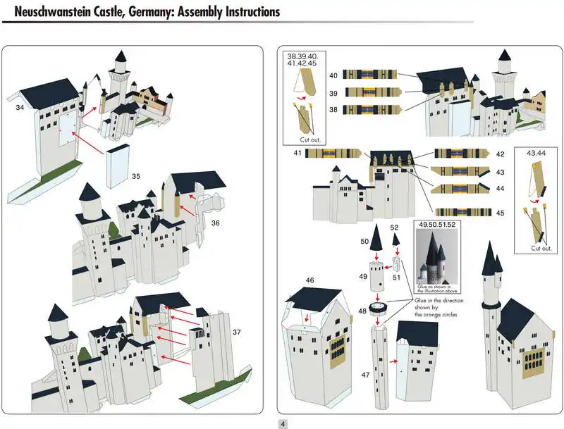 DIY Замок Нойшванштайн, Германия Ремесленная Бумажная модель архитектура 3D DIY образовательные игрушки ручной работы игра-головоломка для взрослых