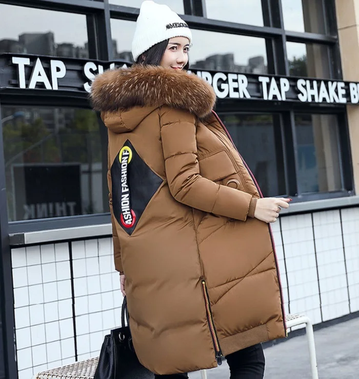 2017 New winter coat women long jacket Collar Hooded Woman Parka Womens cotton padded Coats Thick Jacket+27 (1)