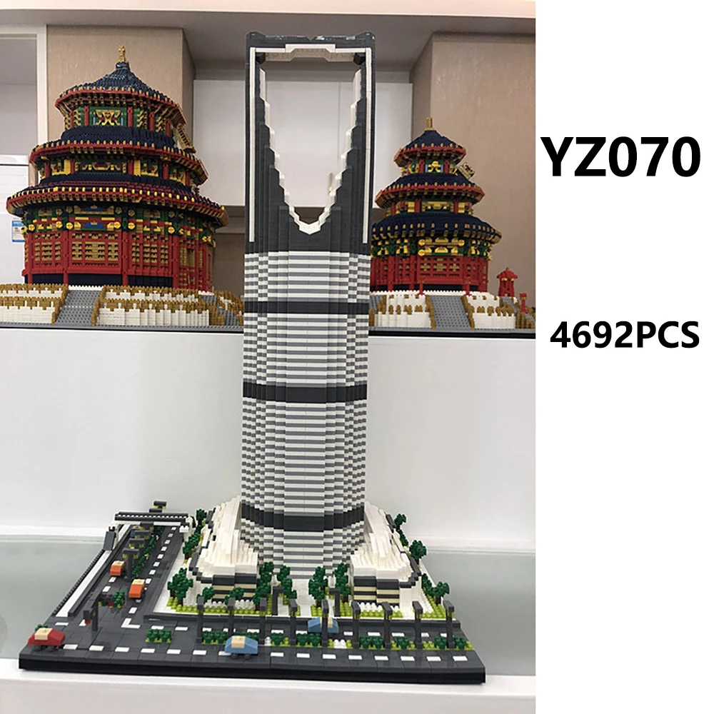 

World Famous Architecture Kingdom Tower 3D Model DIY 4692pcs Mini Building Diamond Nano Blocks Toy