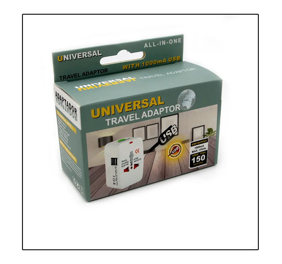 Dual USB Charging Port All in One Universal Worldwide Convenient Travel Charger Power UK AU US EU Plug Adapter With Packaging (17)