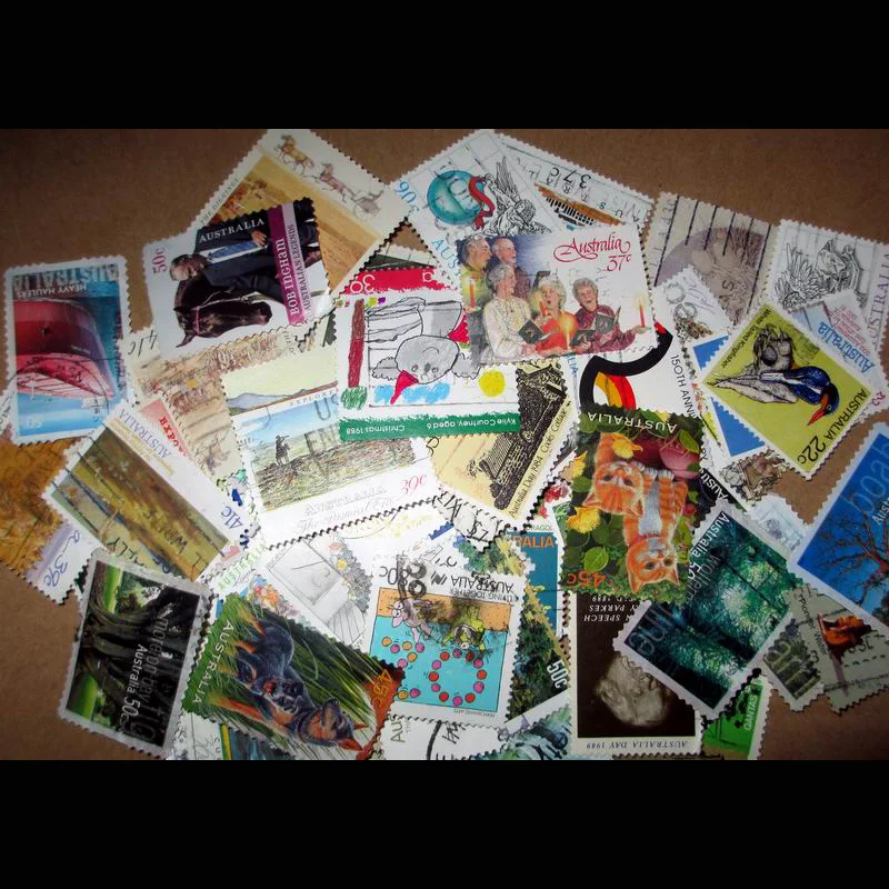 

Australia 200 PCS / Pack All Different Postage Stamps With Post Mark No repeat Good Condition For Collecting timbres stamps