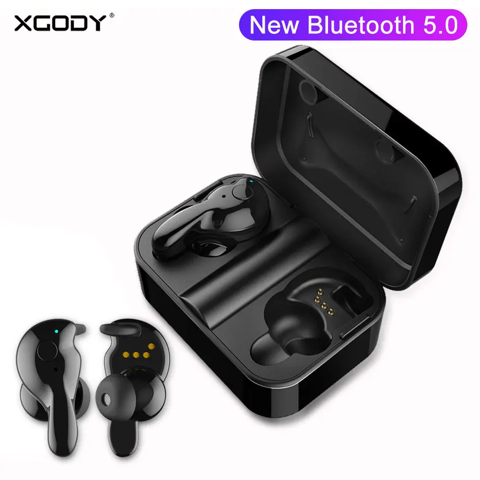 

XGODY U-winner Ergonomic Design TWS Wireless Headphone Earbuds Bluetooth 5.0 True Wireless Bluetooth Earphone Headset For iphone
