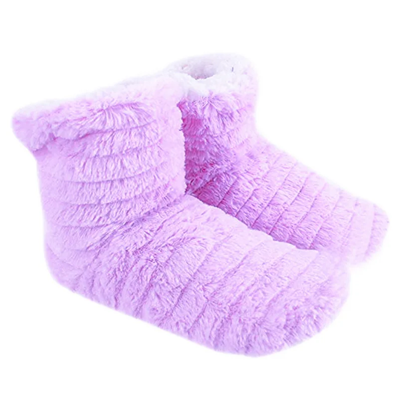 

Vertvie Women's Home Slippers Indoor Winter Warm Floor Shoes Short Fluffy Women's Slippers Plus Velvet Warm Slipper