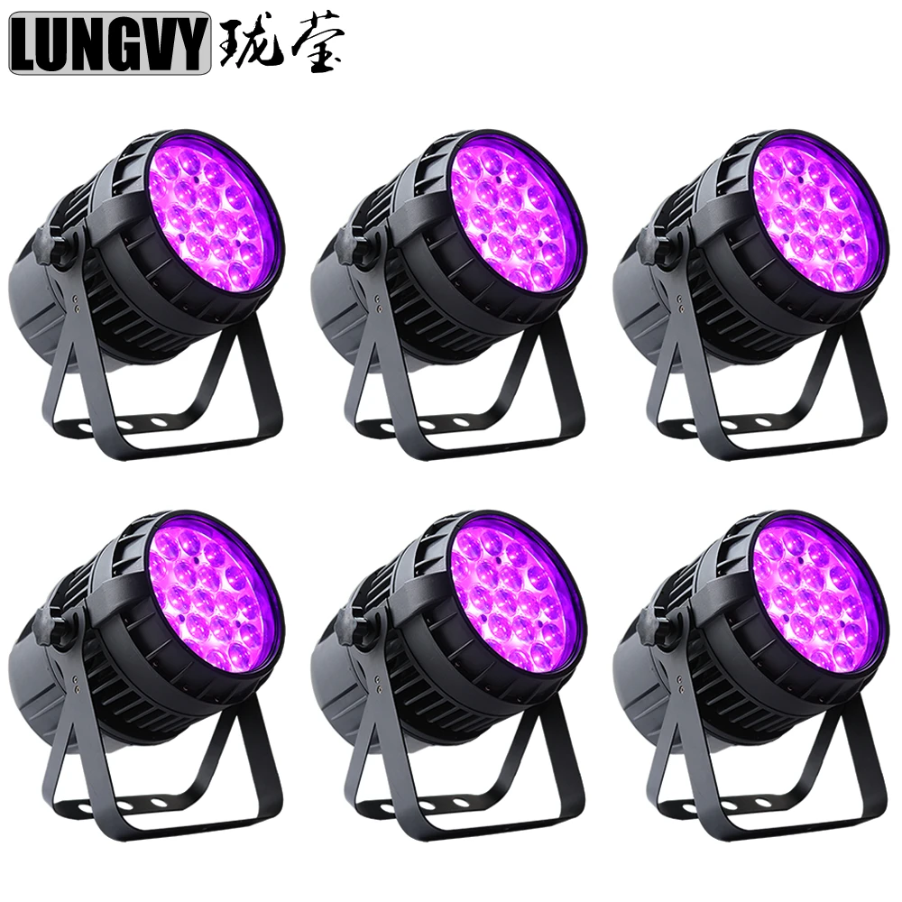 Free Shipping 6pcs/Lot High Power IP65 Waterproof 19x12w RGBW 4IN1 Zoom
