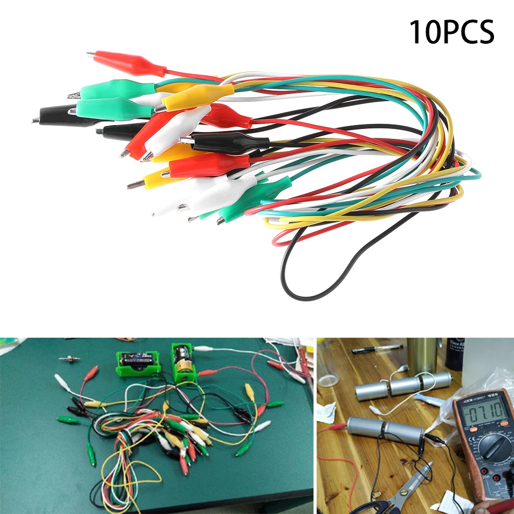 10 шт./компл. зажимы аллигатора электрические DIY Тестовые провода Аллигатор двухсторонние зажимы крокодила мундштук-защепка для сигареты с марихуаной тестовая Перемычка провода