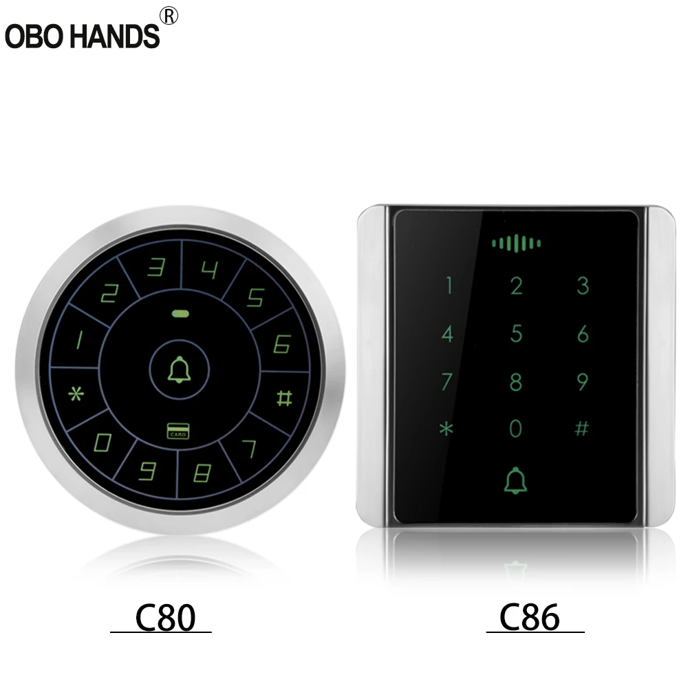 

RFID Keypad Acces Control IP65 Metal Touch Controller 125KHz EM Password Door Lock for Home Security System WG26/34 Round New