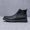 Dudeli zapatos de invierno hombres Chelsea botas de piel botas para hombre calzado de cuero botas sapato masculino de gran tamaño 37-47 ► Foto 1/6