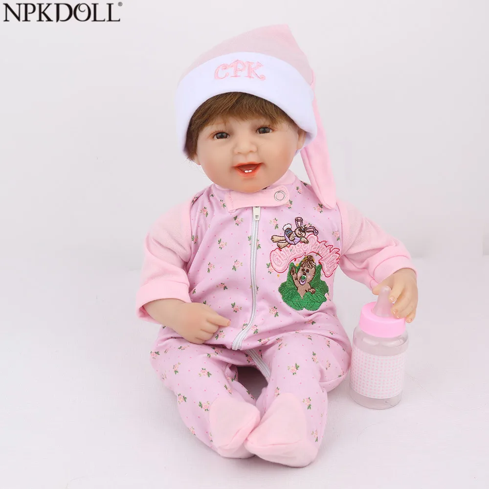 

NPKDOLL Reborn Dolls 16 Inch Soft Silicone Doll Baby Mini Toys For Girl Children Alive Baby Promotion Kindergarten Toys