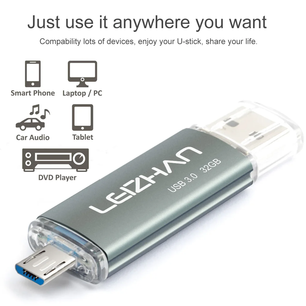 LEIZHAN 128 ГБ USB флэш накопитель 3 0 высокоскоростной Android телефон Memory Stick 64 Гб микро
