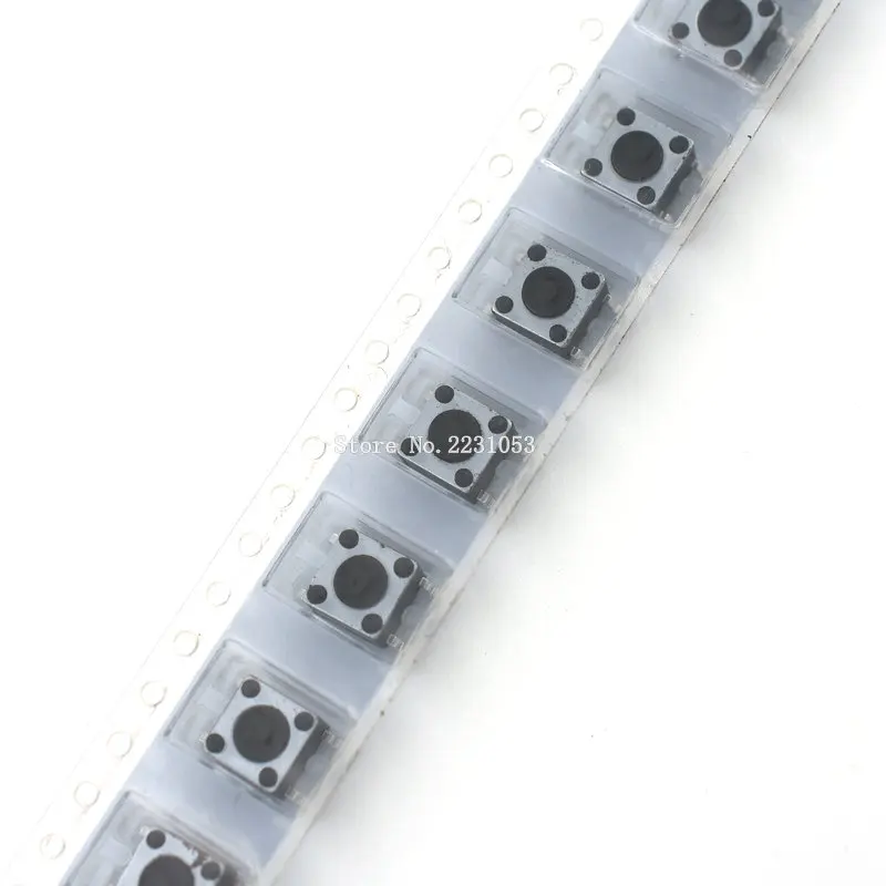 

50PCS/LOT 6*6*5mm Light touch switch In Reel DIP4 ON/OFF Touch button Touch micro switch 6*6*5 keys button DIP 4pin 6x6x5