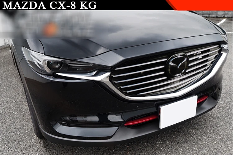 Для Mazda CX-8 KG CX8 Переднее Крепление капота Заготовка хромированная решетка гриль наклейки для автомобиля Стайлинг аксессуар