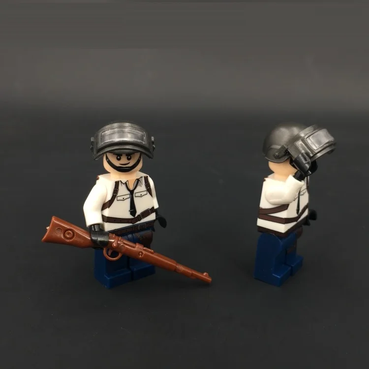

PUBG PLAYERUNKNOWNS BATTLEGROUN Building Blocks Gun Military Weapons City police playmobil SWAT mini figures Original Toys sets