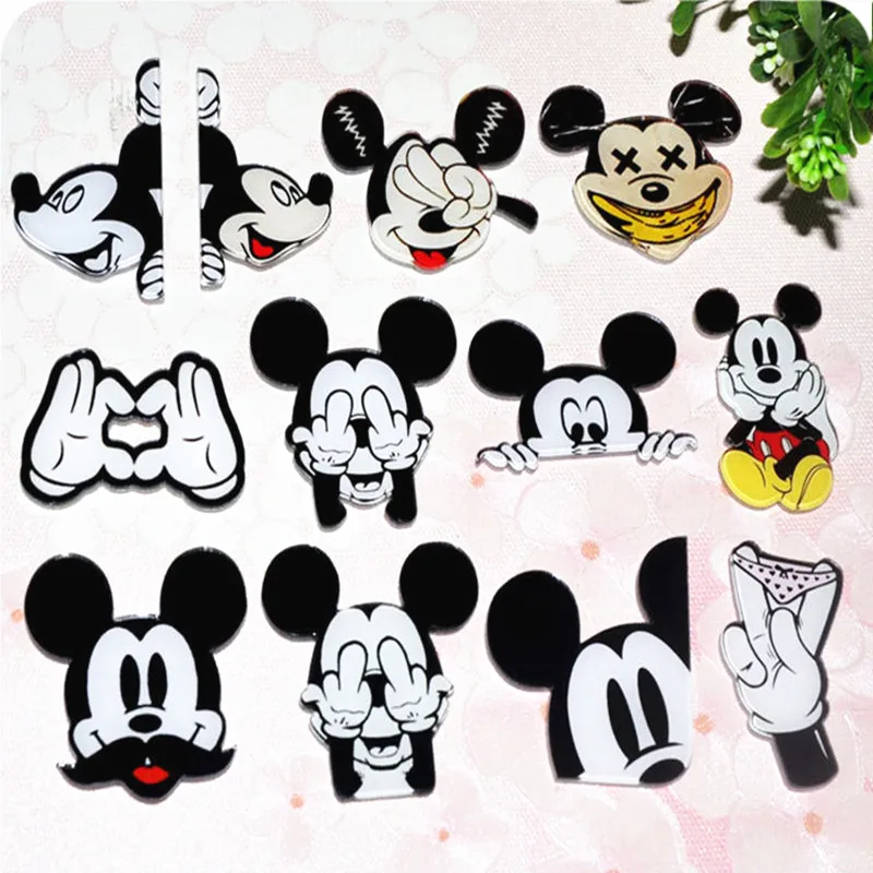 

1Pcs Cute Cartoon Mickey Series Icons On The Pin Kawaii Icon Brooch Bacges Badges For Backpack Clothing Acrylic Badges Kids Gift