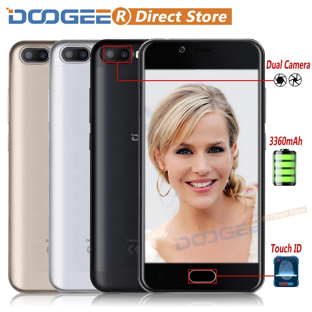 bilder für DOOGEE SCHIEßEN 2 Fingerprint 3360 mAh Android 7.0 Smartphone 5,0 "HD MTK6580A Quad Core 1,3 GHz Handy 1 GB + 8 GB 5MP Handy bilder für DOOGEE SCHIEßEN 2 Fingerprint 3360 mAh Android 7.0 Smartphone 5,0 "HD MTK6580A Quad Core 1,3 GHz Handy 1 GB + 8 GB 5MP Handy