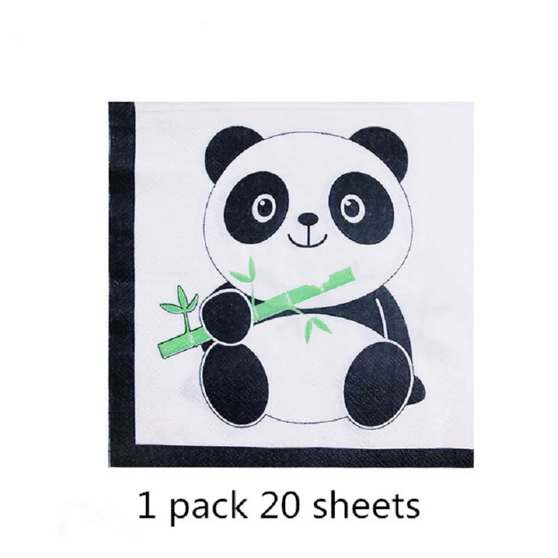 

Children's Holiday Party Children's Birthday Party Household Items Panda Black and White Cartoon Theme Paper Towel