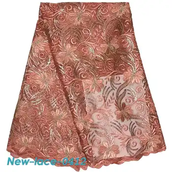 

wholesale!5yards african fabric with sequins lace fabric ,New Arrival nigerian lace fabric 2019 high quality lace fabric MK001