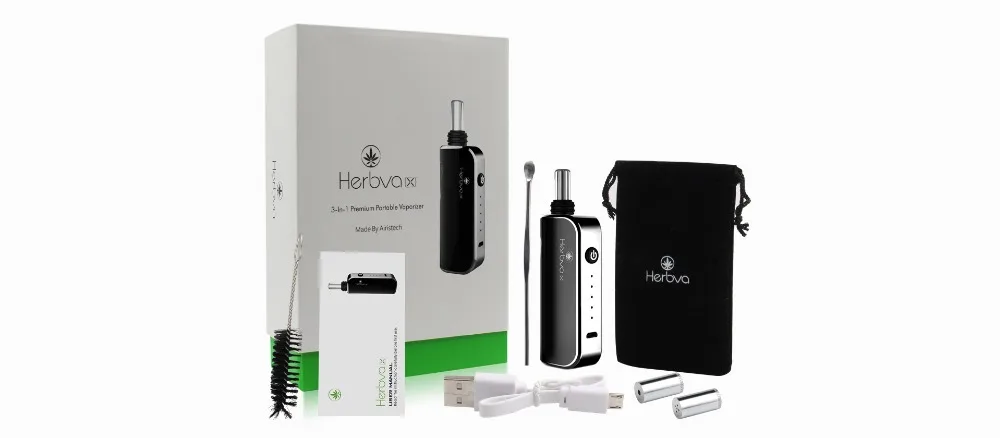 100% Original Airistech Herbva X Vaporizer Kit Dry Herb e cig vape kit 3-in-1 1000mah Vapor Ceramic Chamber 510 water bubbler (13)