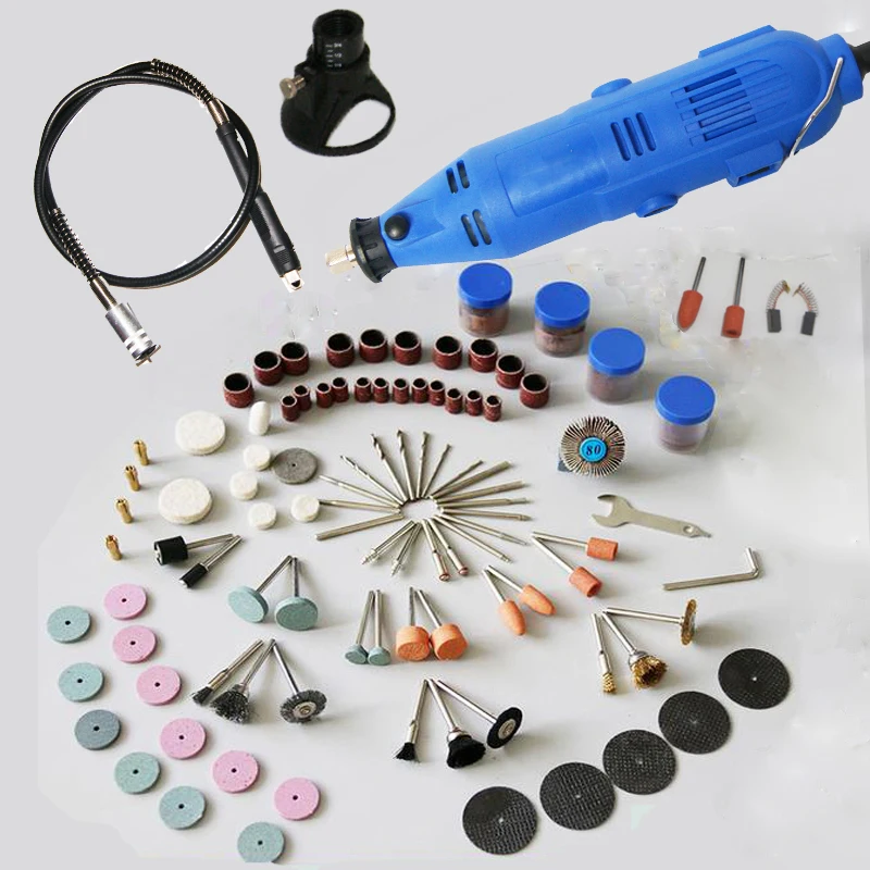 

130W Dremel Style MultiPro Drill Carving Pen Soft Shaft Accessories 162pcs Polishing Kits Factory price