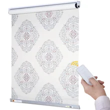 Подключаемая система жаккардовая ткань рулонные шторы электрические рулонные шторы для офиса дома умный дом Alexa Google совместимый