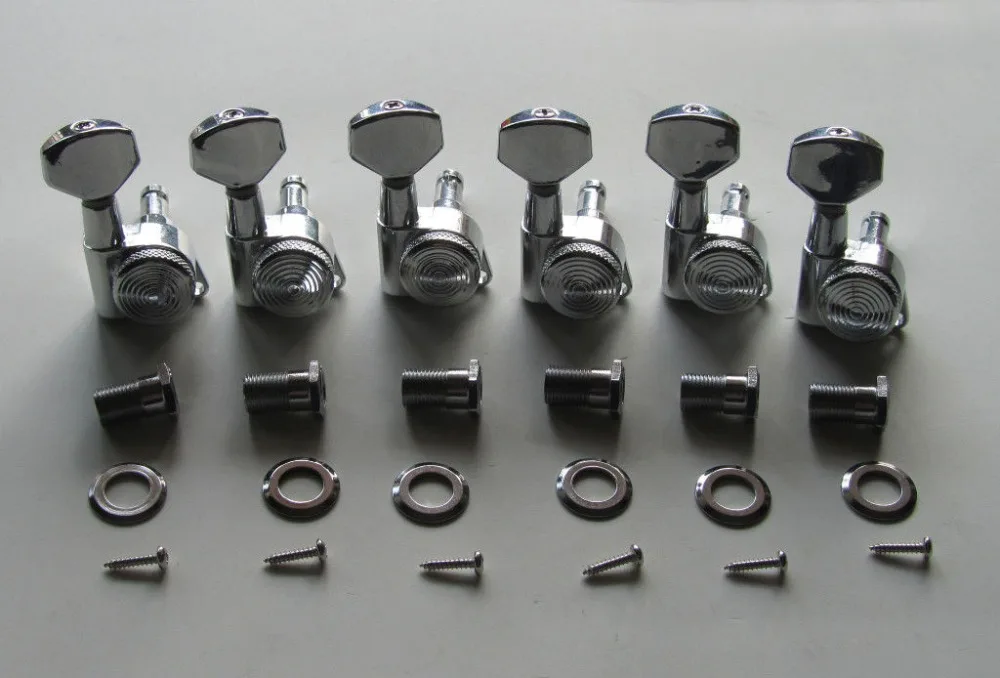 

Wilkinson 6 Inline Locking Tuning Keys Guitar Tuners Pegs Machine Heads Chrome